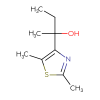 Chemical structure of 2-(2,5-dimethyl-1,3-thiazol-4-yl)butan-2-ol - CSSB06601830744