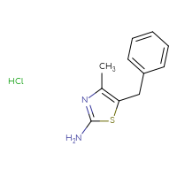 Chemical structure of 5-benzyl-4-methyl-1,3-thiazol-2-amine hydrochloride - CSSB00000741468