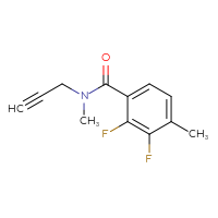 Chemical structure of 2,3-difluoro-N,4-dimethyl-N-(prop-2-yn-1-yl)benzamide - CSSB01993065103