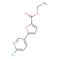 Chemical structure of ethyl 5-(6-chloropyridin-3-yl)furan-2-carboxylate - CSSB00020567739
