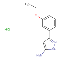 Chemical structure of 3-(3-ethoxyphenyl)-1H-pyrazol-5-amine hydrochloride - CSSB00000740294