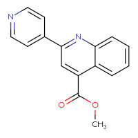 Chemical structure of methyl 2-(pyridin-4-yl)quinoline-4-carboxylate - CSSB00046091882