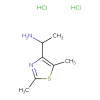 Chemical structure of 1-(2,5-dimethyl-1,3-thiazol-4-yl)ethan-1-amine dihydrochloride - CSSB00015185690