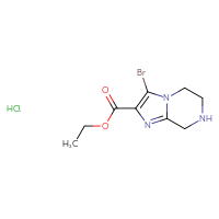 Chemical structure of ethyl 3-bromo-5H,6H,7H,8H-imidazo[1,2-a]pyrazine-2-carboxylate hydrochloride - CSSB00016987448