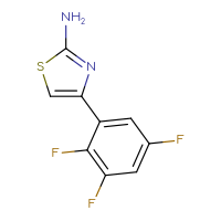 Chemical structure of 4-(2,3,5-trifluorophenyl)-1,3-thiazol-2-amine - CSSB05627854328