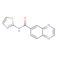 Chemical structure of N-(1,3-thiazol-2-yl)quinoxaline-6-carboxamide - CSSB00027989266