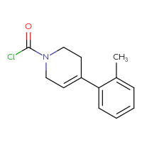 Chemical structure of 4-(2-methylphenyl)-1,2,3,6-tetrahydropyridine-1-carbonyl chloride - CSSB14998404565