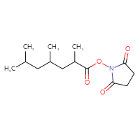 Chemical structure of 2,5-dioxopyrrolidin-1-yl 2,4,6-trimethylheptanoate - CSSB20270268542