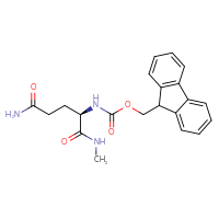 Chemical structure of (9H-fluoren-9-yl)methyl N-[(1R)-3-carbamoyl-1-(methylcarbamoyl)propyl]carbamate - CSSB21043422487