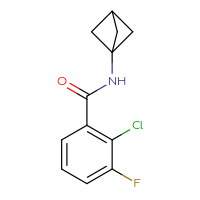 Chemical structure of N-{bicyclo[1.1.1]pentan-1-yl}-2-chloro-3-fluorobenzamide - CSSB01156966783