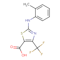 Chemical structure of 2-[(2-methylphenyl)amino]-4-(trifluoromethyl)-1,3-thiazole-5-carboxylic acid - CSSB00055545208
