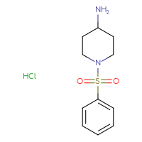 Chemical structure of 1-(benzenesulfonyl)piperidin-4-amine hydrochloride - CSSB00000723857