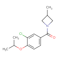 Chemical structure of 1-[3-chloro-4-(propan-2-yloxy)benzoyl]-3-methylazetidine - CSSB06466635370