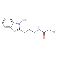 Chemical structure of 2-chloro-N-[3-(1-methyl-1H-1,3-benzodiazol-2-yl)propyl]acetamide - CSSB02005063797