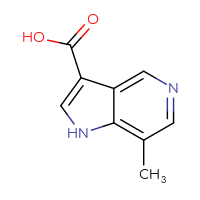 Chemical structure of 7-methyl-1H-pyrrolo[3,2-c]pyridine-3-carboxylic acid - CSSB00000093079