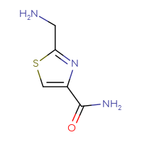 Chemical structure of 2-(aminomethyl)-1,3-thiazole-4-carboxamide - CSSB00012040017