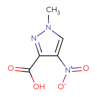 Chemical structure of 1-methyl-4-nitro-1H-pyrazole-3-carboxylic acid - CSSB00000759107