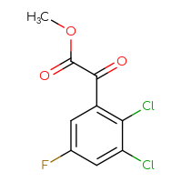 Chemical structure of methyl 2-(2,3-dichloro-5-fluorophenyl)-2-oxoacetate - CSSB21031777148