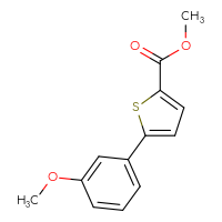Chemical structure of methyl 5-(3-methoxyphenyl)thiophene-2-carboxylate - CSSB00160497171