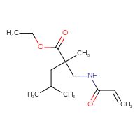 Chemical structure of ethyl 2,4-dimethyl-2-[(prop-2-enamido)methyl]pentanoate - CSSB01997021718