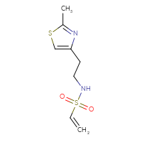 Chemical structure of N-[2-(2-methyl-1,3-thiazol-4-yl)ethyl]ethene-1-sulfonamide - CSSB00155118721