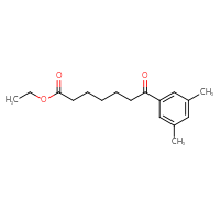 Chemical structure of ethyl 7-(3,5-dimethylphenyl)-7-oxoheptanoate - CSSB00020572199