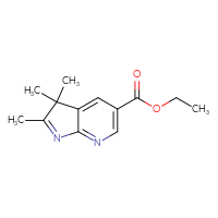 Chemical structure of ethyl 2,3,3-trimethyl-3H-pyrrolo[2,3-b]pyridine-5-carboxylate - CSSB06835378633