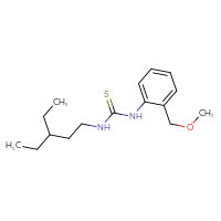 Chemical structure of 3-(3-ethylpentyl)-1-[2-(methoxymethyl)phenyl]thiourea - CSSB01762135666