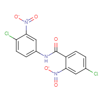 Chemical structure of 4-chloro-N-(4-chloro-3-nitrophenyl)-2-nitrobenzamide - CSSB00121681842
