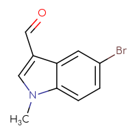 Chemical structure of 5-bromo-1-methyl-1H-indole-3-carbaldehyde - CSSB00009812439