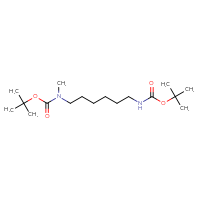Chemical structure of tert-butyl N-(6-{[(tert-butoxy)carbonyl]amino}hexyl)-N-methylcarbamate - CSSB00206164211
