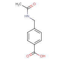 Chemical structure of 4-(acetamidomethyl)benzoic acid - CSSB00000193300