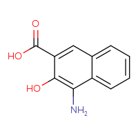 Chemical structure of 4-amino-3-hydroxynaphthalene-2-carboxylic acid - CSSB00009997060