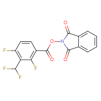 Chemical structure of 1,3-dioxo-2,3-dihydro-1H-isoindol-2-yl 3-(difluoromethyl)-2,4-difluorobenzoate - CSSB17484213121