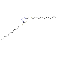 Chemical structure of bis(octylsulfanyl)-1,3,4-thiadiazole - CSSB00161153392