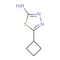 Chemical structure of 5-cyclobutyl-1,3,4-thiadiazol-2-amine - CSSB00000721764