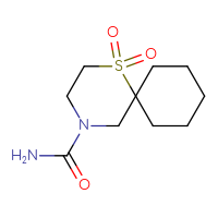 Chemical structure of 1,1-dioxo-1λ⁶-thia-4-azaspiro[5.5]undecane-4-carboxamide - CSSB00067963043