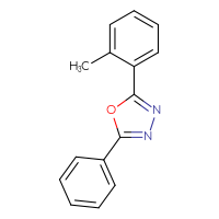Chemical structure of 2-(2-methylphenyl)-5-phenyl-1,3,4-oxadiazole - CSSB00103762775