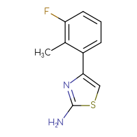 Chemical structure of 4-(3-fluoro-2-methylphenyl)-1,3-thiazol-2-amine - CSSB00015575936