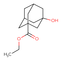 Chemical structure of ethyl 3-hydroxyadamantane-1-carboxylate - CSSB00000006500