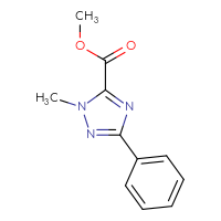 Chemical structure of methyl 1-methyl-3-phenyl-1H-1,2,4-triazole-5-carboxylate - CSSB00045340247