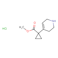 Chemical structure of methyl 1-(1,2,3,6-tetrahydropyridin-4-yl)cyclopropane-1-carboxylate hydrochloride - CSSB00102839297