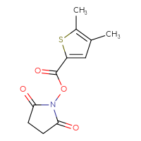Chemical structure of 2,5-dioxopyrrolidin-1-yl 4,5-dimethylthiophene-2-carboxylate - CSSB00129248559