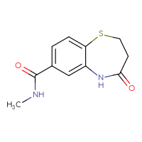 Chemical structure of N-methyl-4-oxo-2,3,4,5-tetrahydro-1,5-benzothiazepine-7-carboxamide - CSSB00026375378