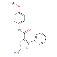 Chemical structure of 2-amino-N-(4-methoxyphenyl)-4-phenyl-1,3-thiazole-5-carboxamide - CSSB00026708332