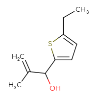 Chemical structure of 1-(5-ethylthiophen-2-yl)-2-methylprop-2-en-1-ol - CSSB00012522630