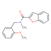 Chemical structure of N-[(2-methoxyphenyl)methyl]-N-methyl-1-benzofuran-2-carboxamide - CSSB00026383313
