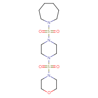Chemical structure of 1-{[4-(morpholine-4-sulfonyl)piperazin-1-yl]sulfonyl}azepane - CSSB00046183023