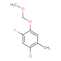 Chemical structure of 1-chloro-5-fluoro-4-(methoxymethoxy)-2-methylbenzene - CSSB09890042344