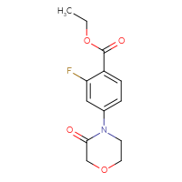 Chemical structure of ethyl 2-fluoro-4-(3-oxomorpholin-4-yl)benzoate - CSSB00020651352
